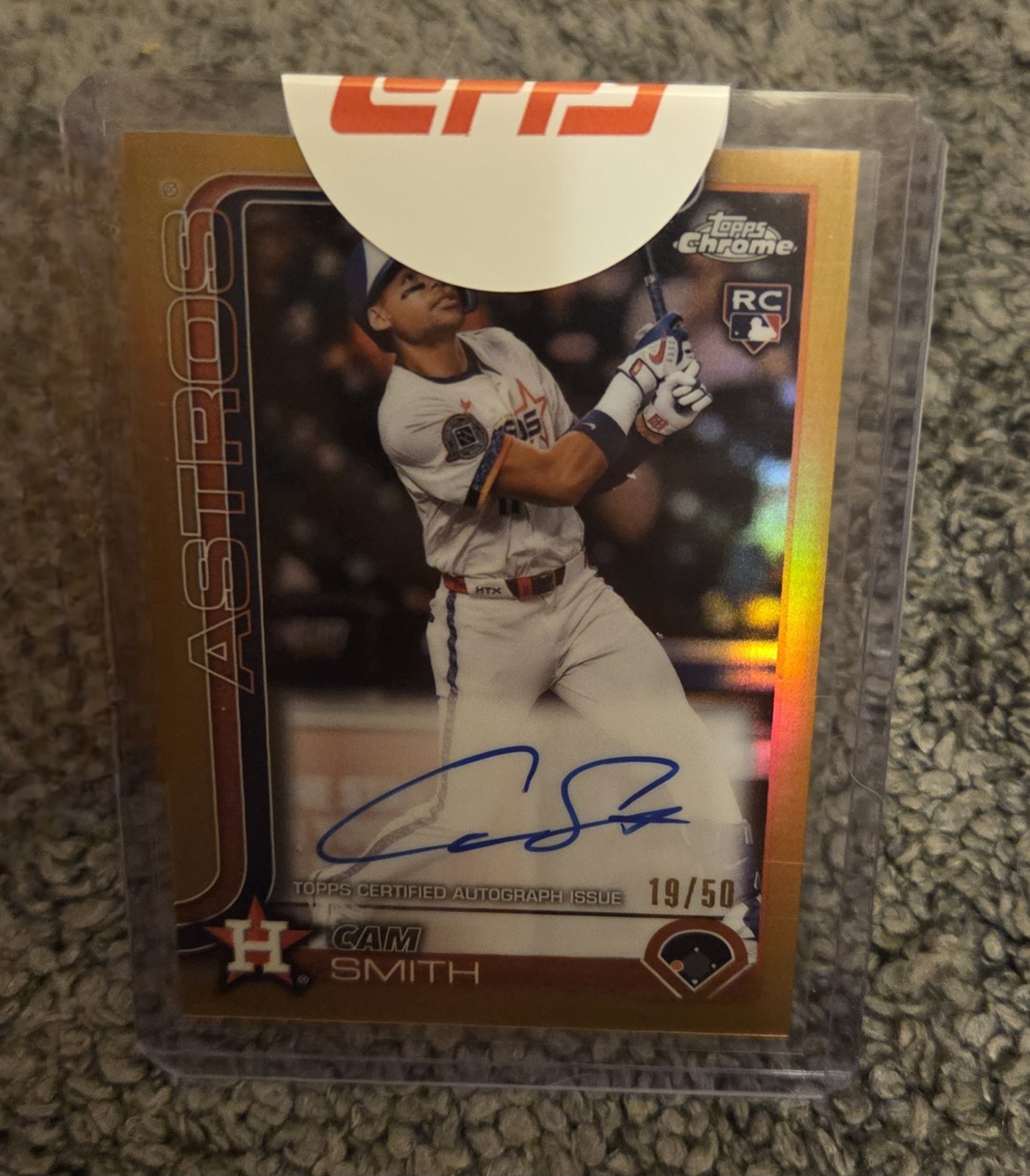 2025 Topps Chrome - Rookie Autographs Cam Smith #RA-CAM Gold Refractor /50