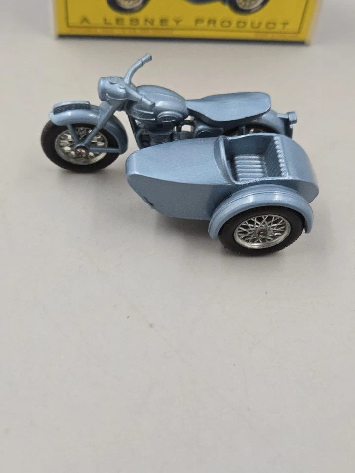 Vintage Matchbox Lesney #4 Triumph Motorcycle & Sidecar With Original Box In... - Image 2 of 4