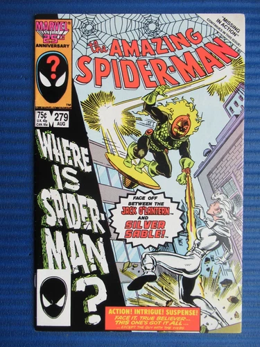 AMAZING SPIDER-MAN # 279 - (VF+) -WHERE IS SPIDER-MAN-JACK O' LANTERN-S. SABLE