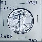 1940 LIBERTY WALKING SILVER HALF DOLLAR HI GRADE U.S. MINT RARE COIN 7117
