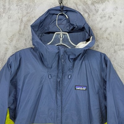 Patagonia Torrentshell H2No Rain Jacket Mens Small Blue Yellow
