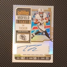 Panini Contenders Rookie Auto Tre Tucker Midfield Ticket /50 Raiders 2023 