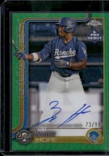 2025 Topps Pro Debut #PDC-139 Zyhir Hope Chrome Green Refractor #/99