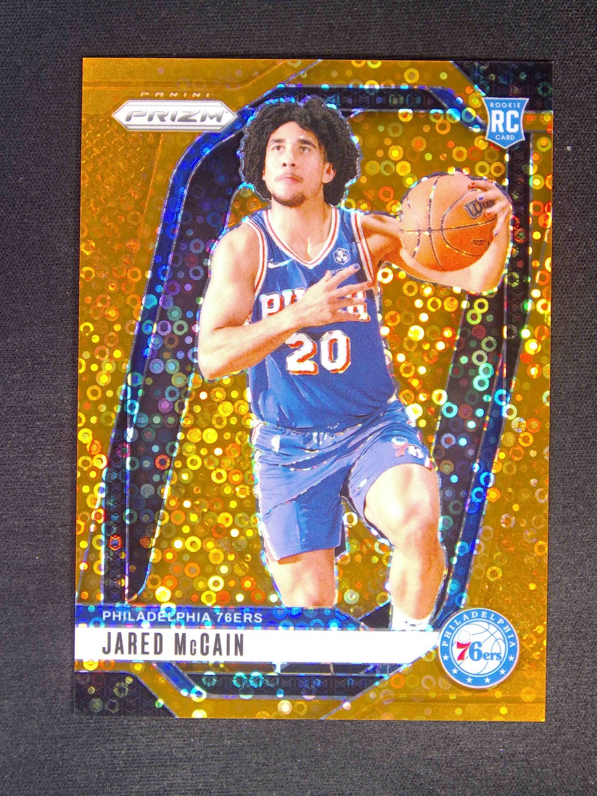 2024-25 Panini Prizm Jared McCain #222 RC Rookie Fast Break Orange /125
