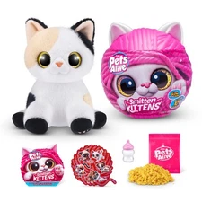 Smitten Kittens Surprise (Calico Cat Minx) by ZURU Nurture Play Soft Toy Unbo...