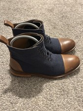 Taft The Jack Mens Boots Size 40 Us 7 Navy Brown Leather Wool Cap Toe Taft The Jack Mens Boots Size 40 Us 7 Navy Brown Leather Wool Cap Toe