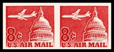 US Scott C64 8¢ Airmail Imperforate Counterfeit Pair Mint NH RARE – Stuart Katz
