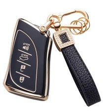 for Lexus Key Fob Cover with Leather Lanyard, Car Key Fob For Lexus B4 Button