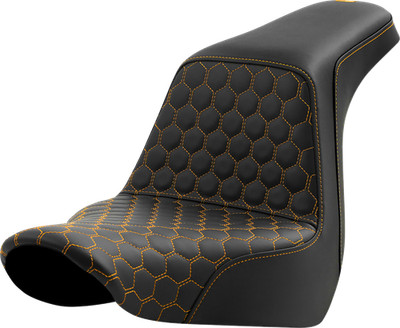 Saddlemen Step-Up Seat Honeycomb Gold Stitch 818-29-17707 Harley FLSB FXLR 18-21