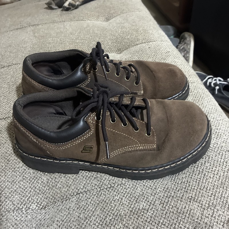 Sketcher Shoes Size 8.5 Women’s/men’s Brown Leather That Ties Up