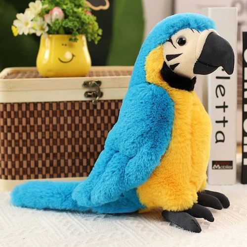 25CM Parrot Plush Toys Soft Wild Stuffed Bird Doll Children Kids Gift Home Decor - Bild 28 von 28