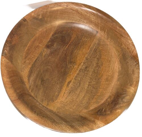 Hand Crafted Wooden Pedestal Decorative Serving Bowl Smith & Hawken - Picture 2 of 4