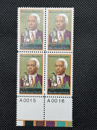 Scott # 1804 - U.S. Plate Block Of 4 - Benjamin Banneker - MNH - (1980) - Picture 1 of 2