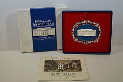 n4) Weihnachts Christbaum Schmuck Anhänger The White House Christmas 2000 USA 