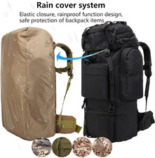 65L 3P Assault Backpack Military Rucksacks Tactical Camping Hiking Trekking Bag