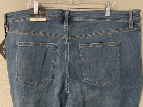 New Ava & Viv Woman Stretch Blue Jean Mid Rise Skinny Denim Pants Plus Size 22W - Picture 4 of 4