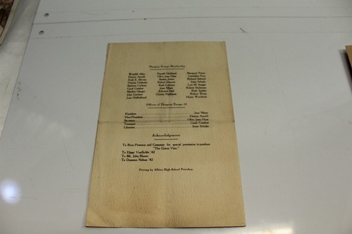 Vintage 1943 Stage Play Program The Green Vine Washington Gardner School Albion - Picture 5 of 8