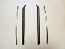 New 1968-1972 Chevelle & Malibu 2-Door Chrome Quarter Window Seal & Retainer Set