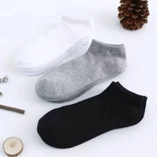 Lot 1-12 Pairs Mens Womens Ankle Socks Sport Cotton Crew Socks Low Cut Invisible