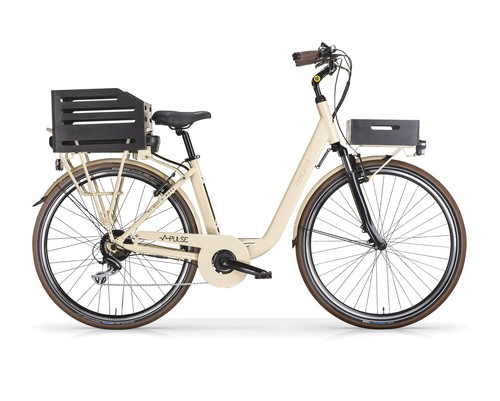 BICI EBIKE PULSE 28 ELETTRICA A PEDALATA ASSISTITA CREMA DONNA LADY MBM |  eBay