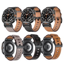 For Samsung Galaxy Watch Ultra 47mm Genuine Leather Watch Band Strap Bracelet