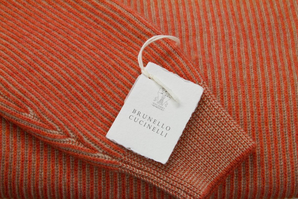 Cardigan Oversize Brunello Cucinelli Luxe, Laine/cachemire/soie, Rayé - Taille L IT