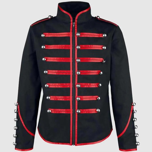 Steampunk Uomo Abbigliamento Gotico Giacche Militari Medievale Vintage Giacca Stand - Foto 16 di 26