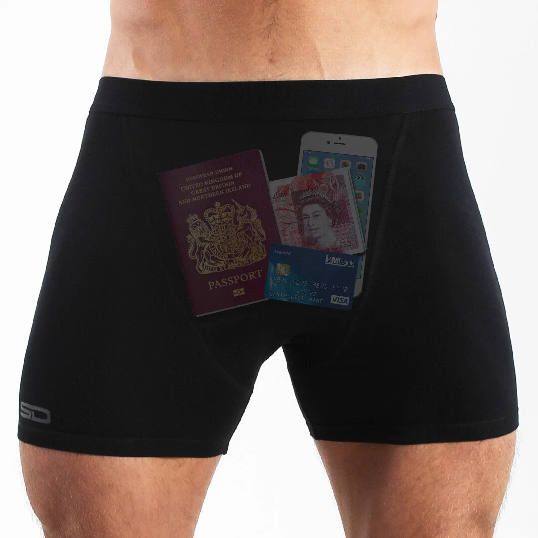 Super Stealth 2.0 Smuggling Duds Men's Secret Stash Pocket Boxers Boxer Shorts
