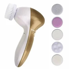 5-in-1 Electric Facial Cleansing Brush Waterproof Face Spin Brush Set with Case