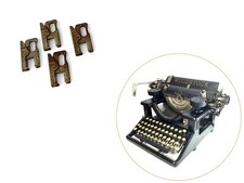 x4 Original Tab Stops for Woodstock Typewriter Antique Part Vtg thumbnail