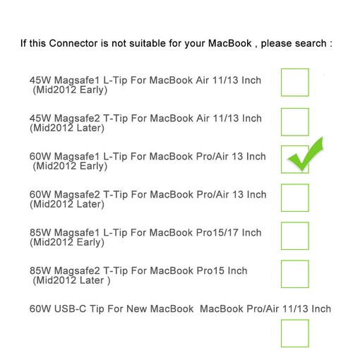 60W Netzteil Ladegerät für Apple MacBook Pro 13" 13.3" A1181 A1286 A1278 A1344 - Bild 3 von 13