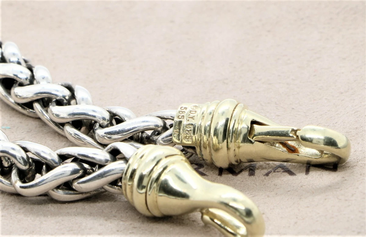 Sterling silver wheat shop chain necklace
