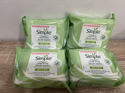 #ad 4 Pack Simple Sensitive Skin Experts Kind To Skin Cleansing Facial Wipes 25 Ct $38.95