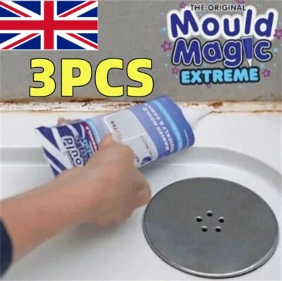 3PCS Mould Magic Remover Gel Formula Tubes Eco Friendly Tap Sink Grout Windows