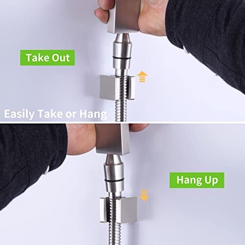 Angle Simple Shower Head Holder, Brass Shower Wand Bracket,  Assorted Colors 