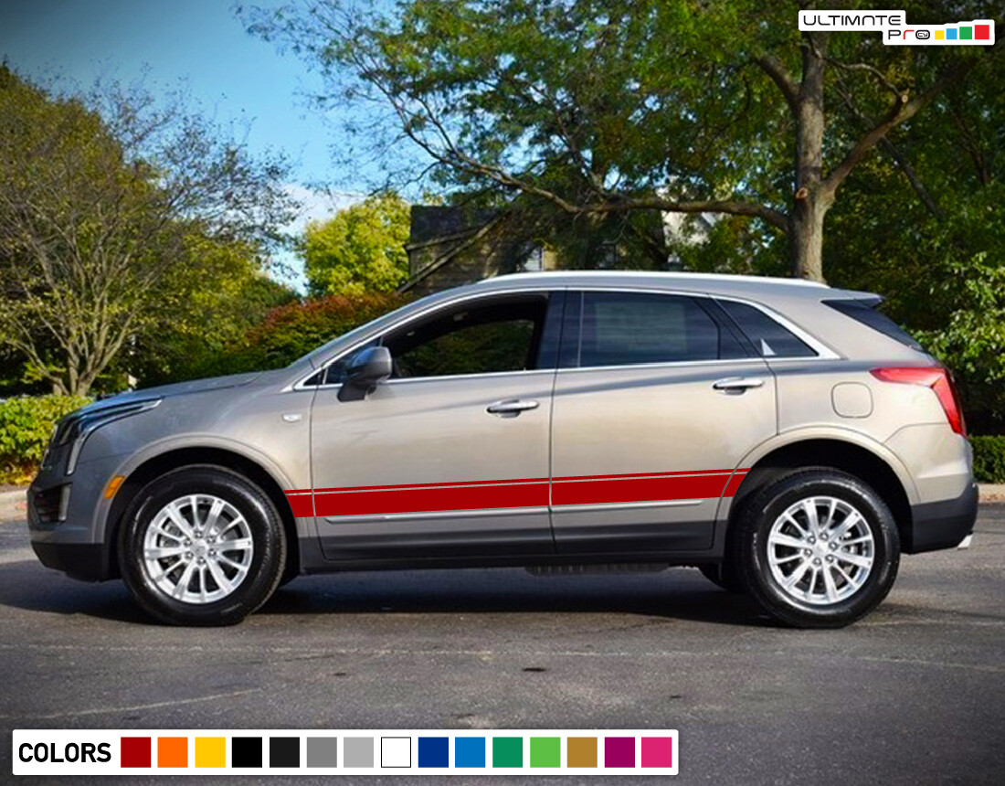Sticker Decal Side Stripes for Cadillac XT5 fender body kit bar