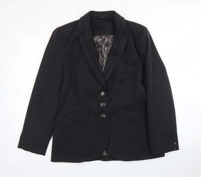 BM Collection Damen Blazer Grau Polyestermischung Größe 12