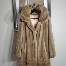 Vintage Vegan Faux Mink Shawl Coat Collar (no Size Tag See Measurements)