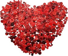 600-700Pcs Red Buttons for Crafts Bulk Red Craft Buttons Assorted Size for Se...