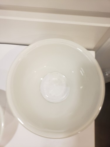 2 Vintage Pyrex White Clear Bottom Mixing Bowls 325 2.5 L & 322 1 L - Picture 14 of 23