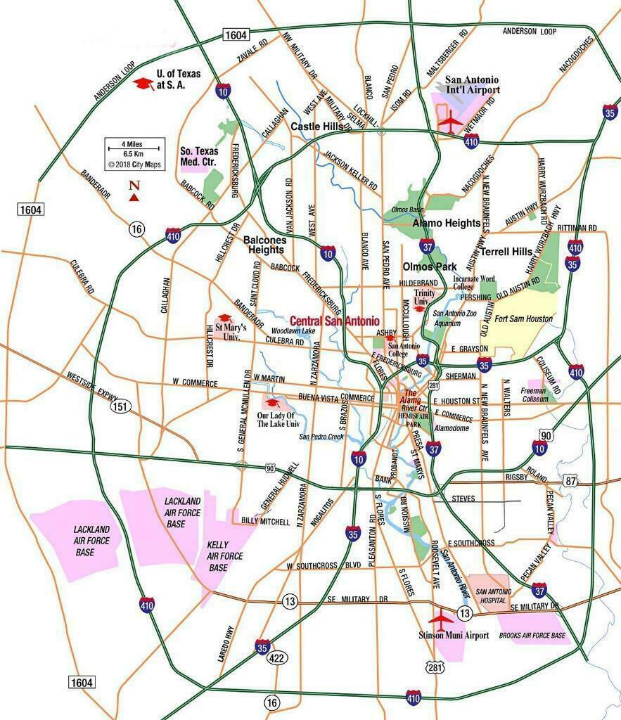 Map Of San Antonio Area San Antonio Map Guide To San Antonio, Texas