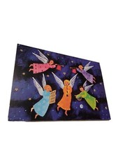 Holiday Greeting Card Vintage 2000 Angels Peace And Joy