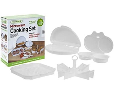 Mikrowelle Kochen Starter Set in Geschenkbox Pochieren Eier, Knusper Speck, Backjacke