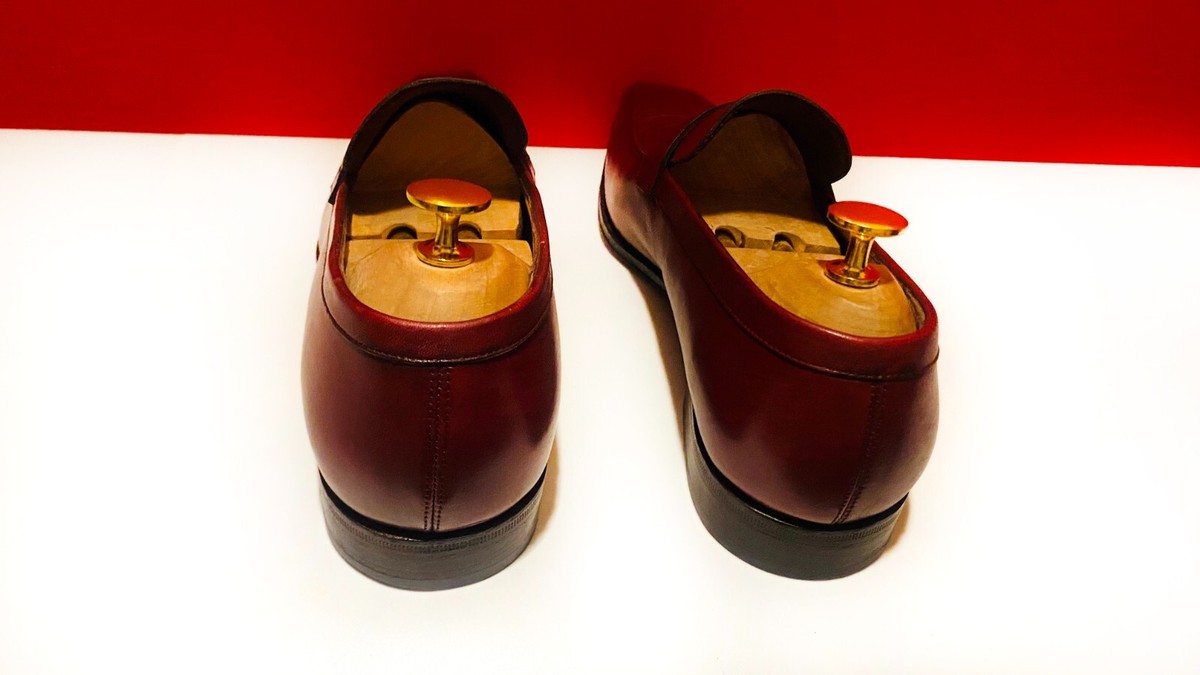 $849.00 !!FERRAGAMO LUXURY MEN BURGUNDY LEATHER PENNY  display picture 1