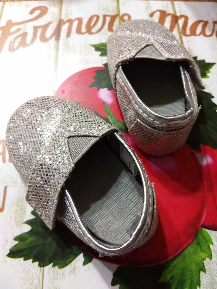 Stepping Stones Infantil Bebé Niña Plata Brillante Brillo Elegante Zapatos para Cuna 3-6M Foto 2 de 4