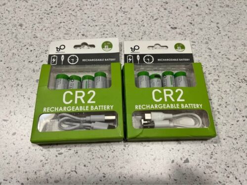 CR2 RECHARGEABLE Batteries + USB Charge Cable