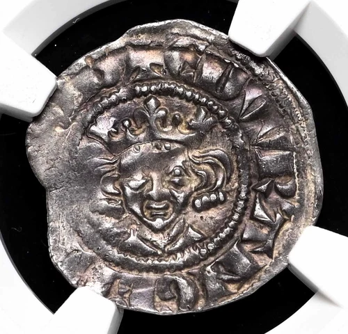 ENGLAND. Edward I, 1272-1307. Silver Penny, Berwick on Tweed, S-1415, NGC AU53