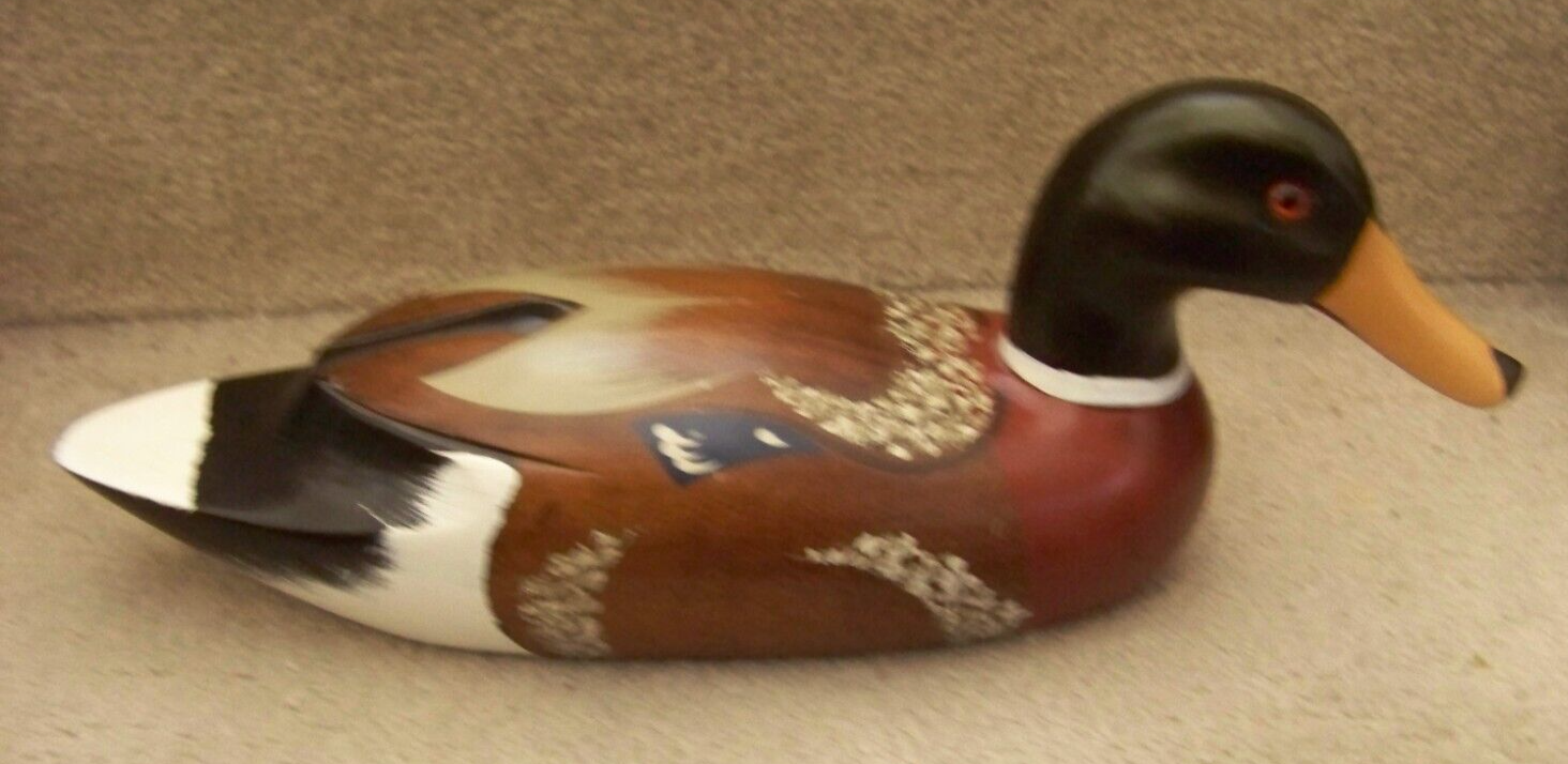 Mallard wood duck decoy 14.5