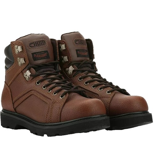 Texas Steer leather lace up boots Texas Steer Lites Leather Steel Toe Work Boots Men Size 9E  main image 3