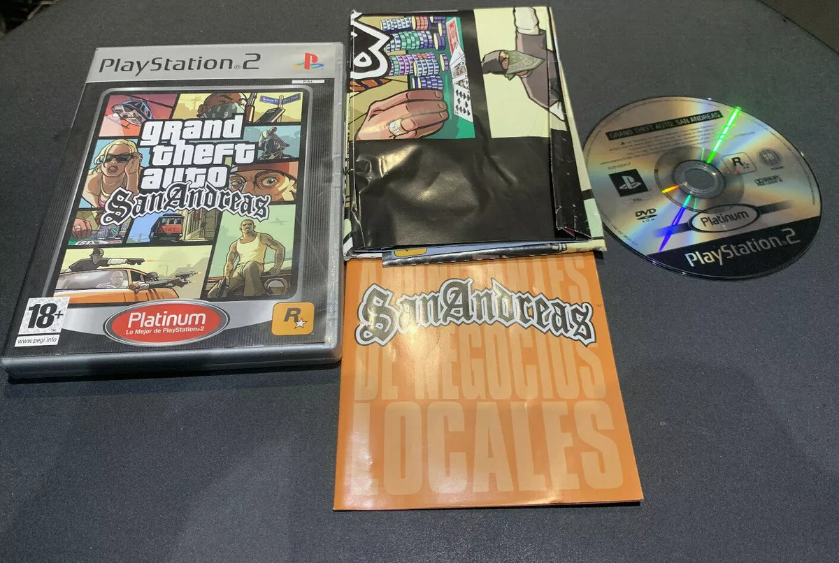 Grand Theft Auto Gta San Andreas With Map PS2 Play Station 2 Pal Spanish